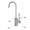 Ready Hot Brushed Nickel Hot Water Faucet for Water Tanks, Includes Safety Lock 42-RH-F570-BN